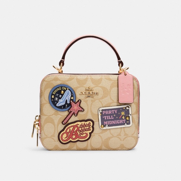 Disney X Coach Box Crossbody In Signature Canvas With Patches - Picture 5 of 8
